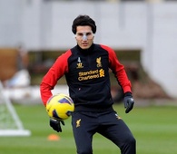 Sahin entrenando con el Liverpool