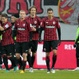 Los jugadores del Eintracht celebran uno de los goles ante el Hoffenheim