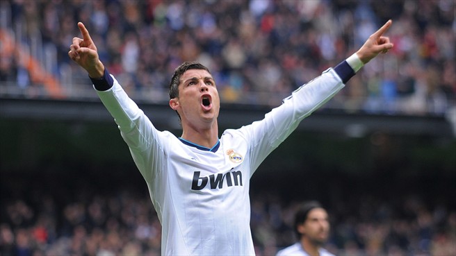 Cristiano Ronaldo celebra uno de sus goles ante el Getafe