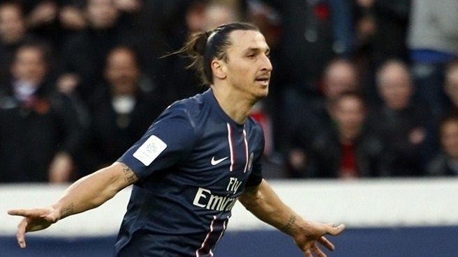 Ibrahimovic celebra uno de sus goles ante el Nancy