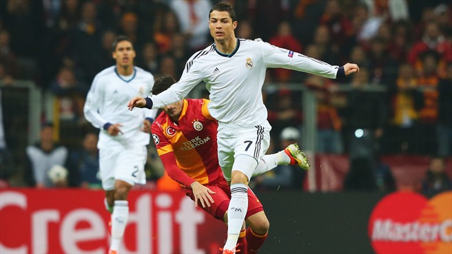 Cristiano Ronaldo durante el partido ante el Galatasaray