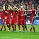 Los jugadores del Bayern celebran su victoria ante el Barcelona