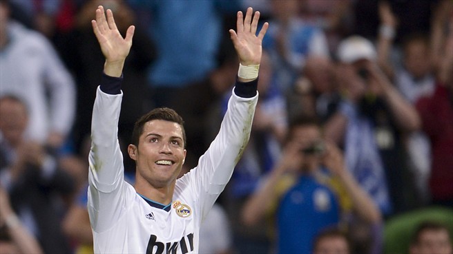 Cristiano Ronaldo celebra su gol ante el Valladolid