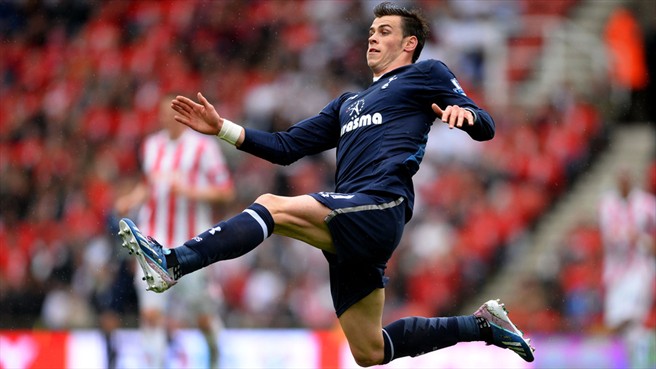 Bale durante el partido ante el Stoke