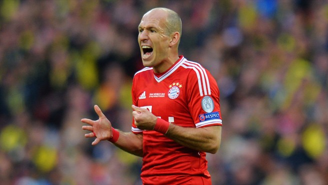 Robben durante el partido ante el Borussia Dortmund