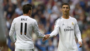 Cristiano Ronaldo y Bale durante el partido ante el Málaga