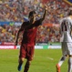 Silva celebra su gol ante Macedonia