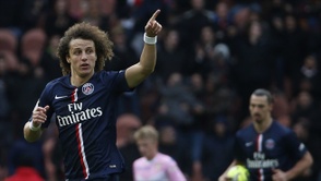 David Luiz celebra su gol ante el Evian