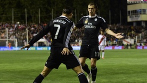 Cristiano Ronaldo celebra su gol ante el Rayo Vallecano