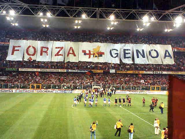 Genova-Real OVIEDO.partido de vuelta UEFA el 3 de octubre de 1991