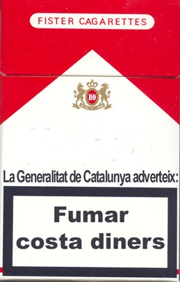 paquete de tabaco en CataluÑa