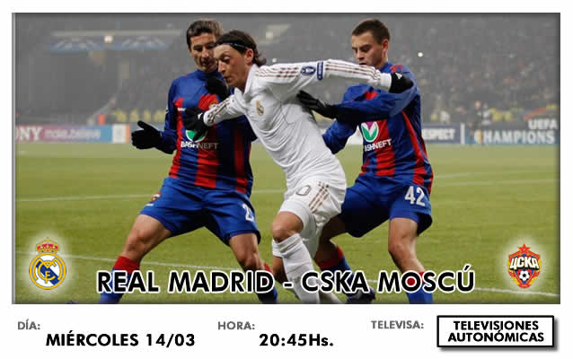 partidos tele R. Madrid  vs Cska