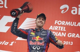 Sebastian Vettel ganador en la India.