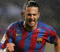 thiago motta celebra gol con el barcelona