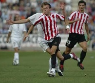 Azkorra jugando en el Athletic