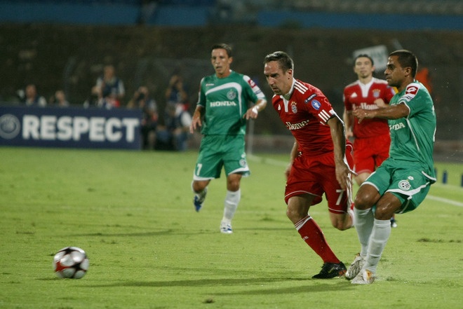 Ribery  maccabi vs bayer  champions league