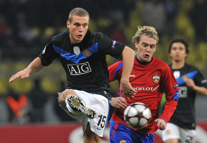 Vidic  cska moscu vs manchester united