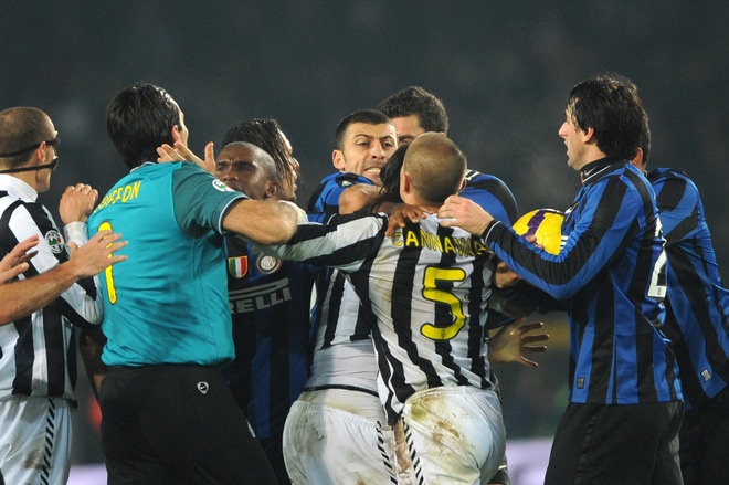 Pelea en el Juventus vs Inter