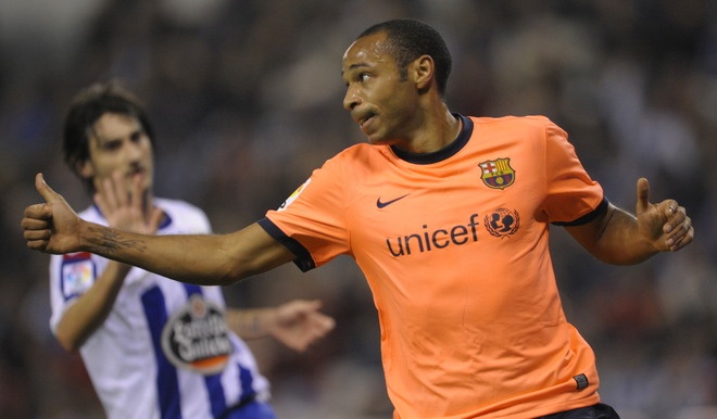 Henry, Deportivo vs Barcelona