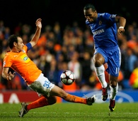 Drogba  chelsea vs apoel  champions league