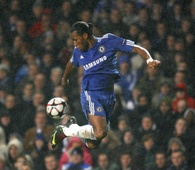 Drogba  chelsea vs apoel  champions league