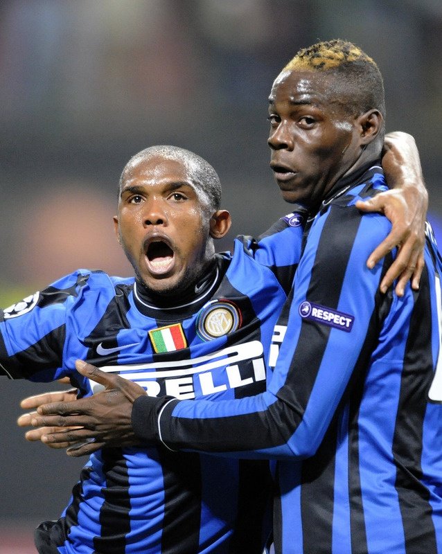 Etoo  inter milan  champions league