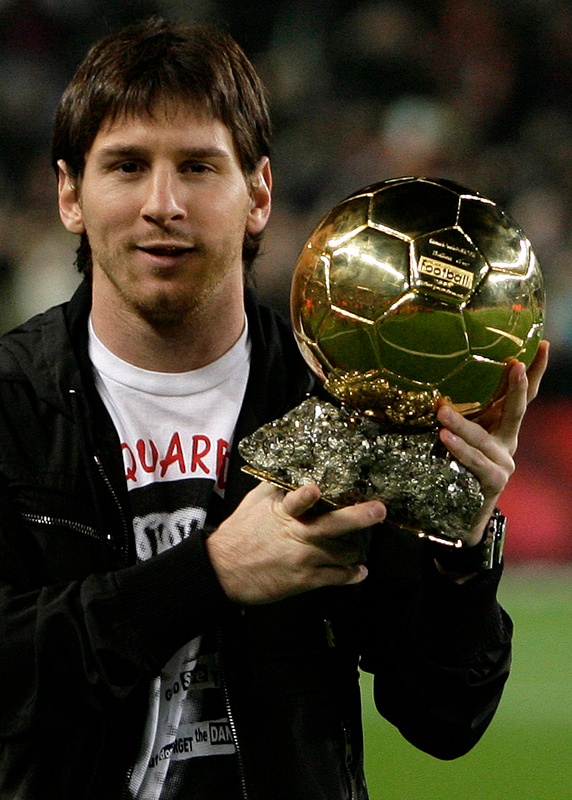 Messi con el Balón de Oro