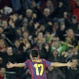 Pedro celebrando un gol, Barcelona vs Sevilla