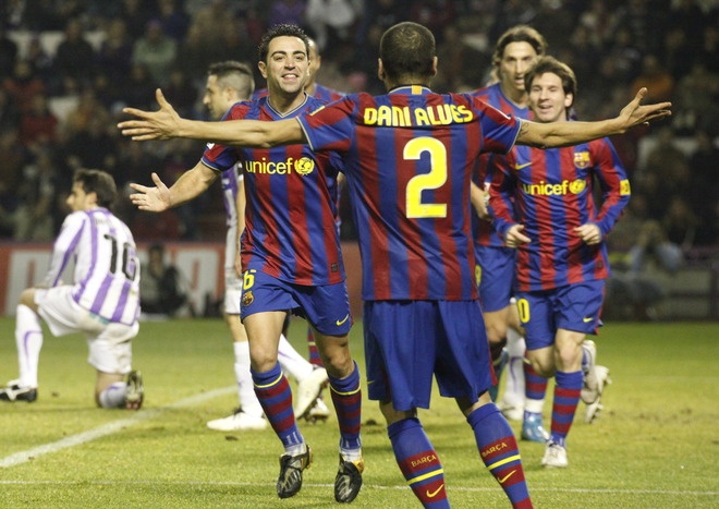 Dani Alves golazo en Valladolid vs Barcelona
