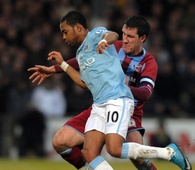 Robinho  manchester city vs west ham