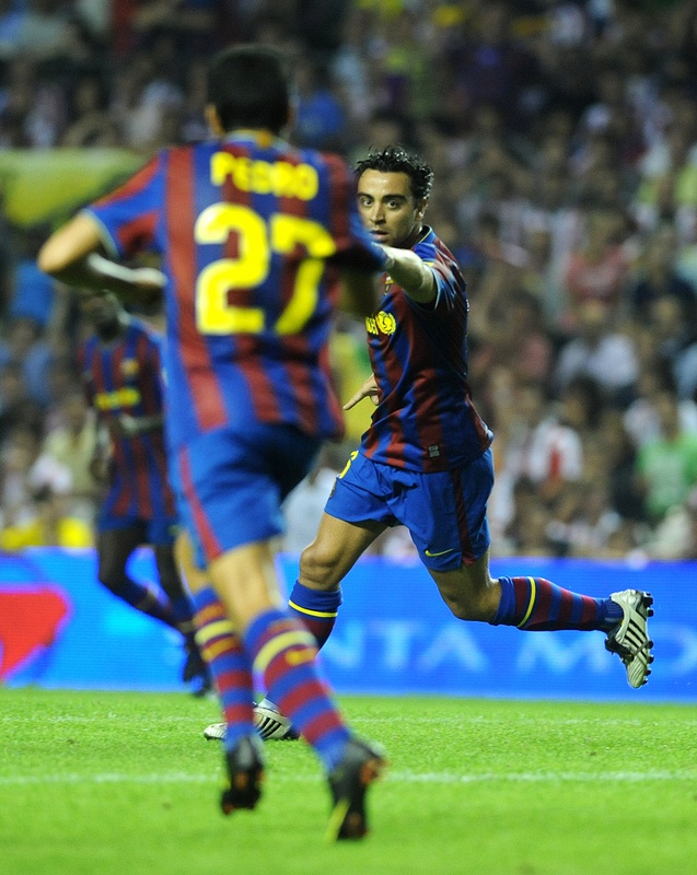 Pedro y xavi  athletic   barcelona  supercopa