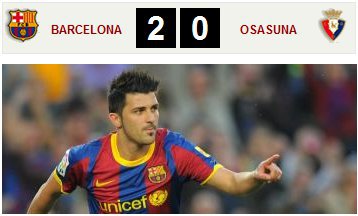 Barcelona 2-0 Osasuna 2011