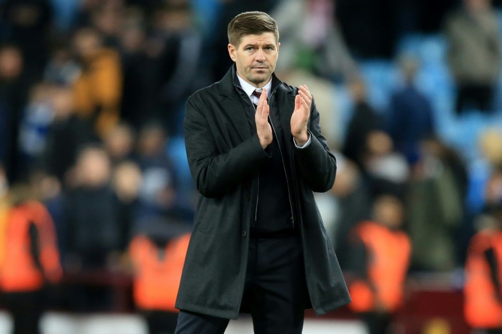 Aston Villa manager Steven Gerrard. AFP