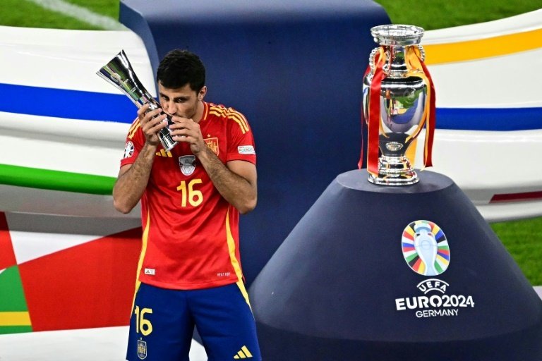 Spain's Rodri named best player of Euro 2024
