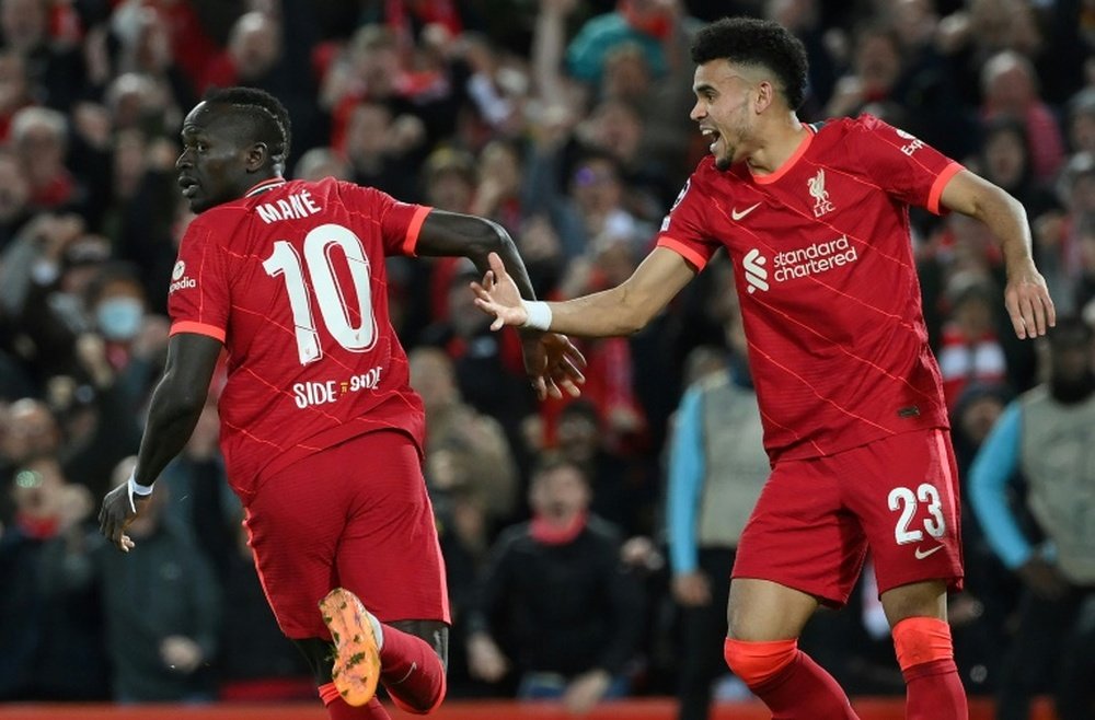 Sadio Mane (L) scored as Liverpool defeated Villarreal. AFP