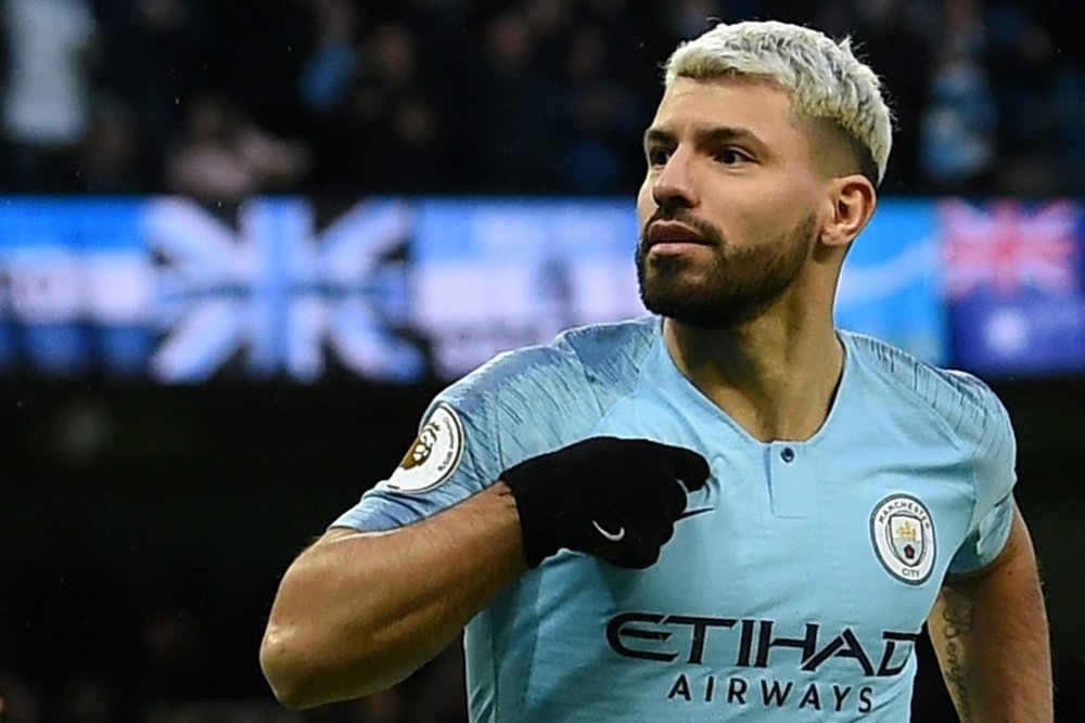 Sergio Aguero is City's go-to man for title race. AFP