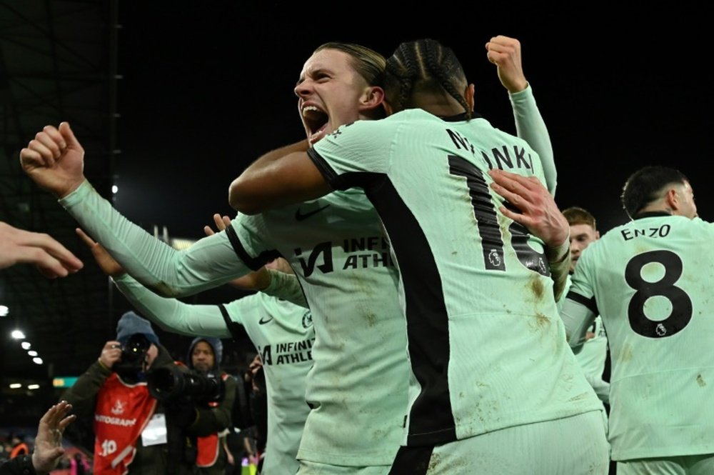 Conor Gallagher struck twice against his former club Crystal Palace. AFP