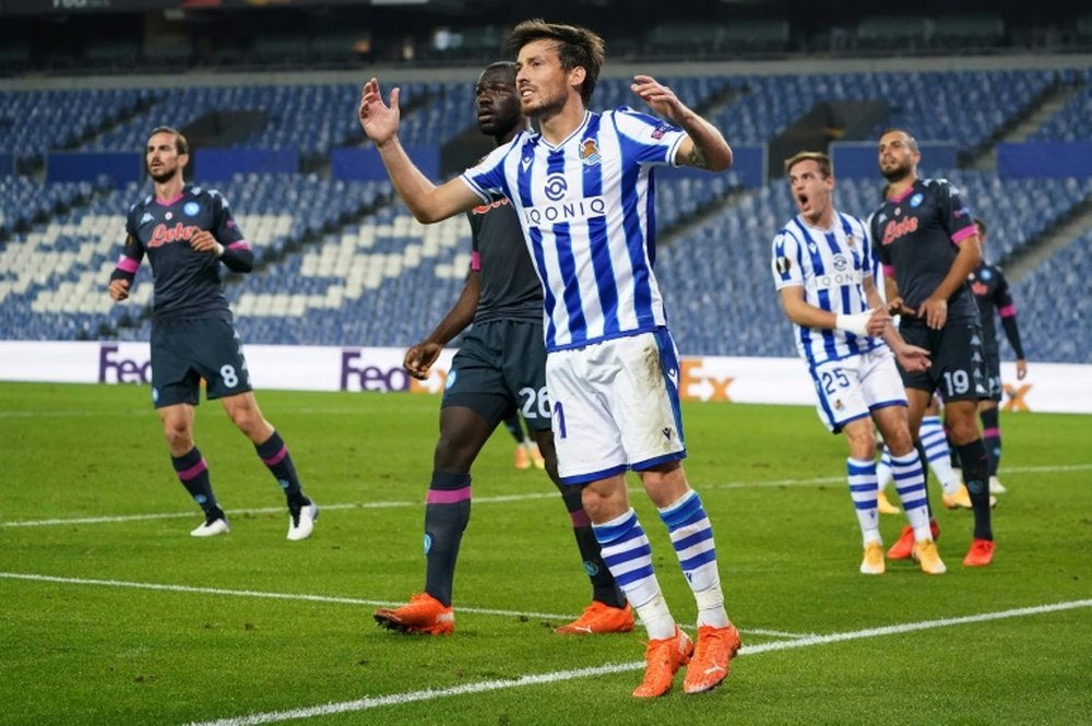 On target: Real Sociedad's Spanish midfielder David Silva. AFP
