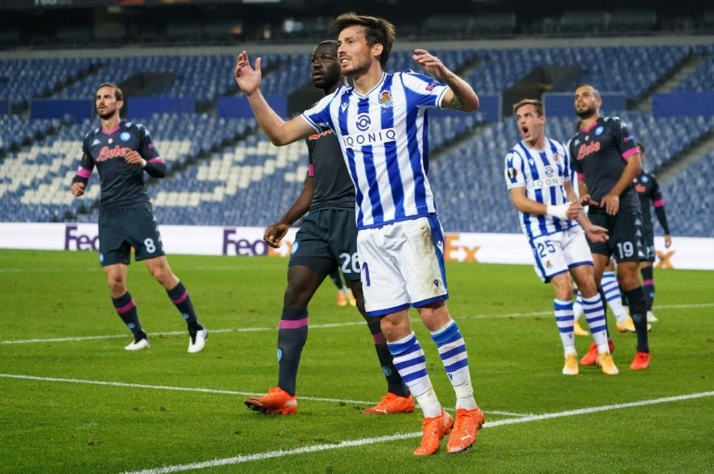 On target: Real Sociedad's Spanish midfielder David Silva. AFP