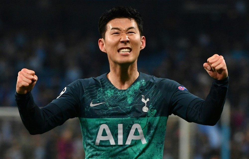 Son Heung-Min scored 2 goals in the victory over Tottenham. AFP