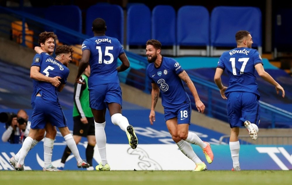 Chelsea sink Wolves to book place in Champions League. AFP