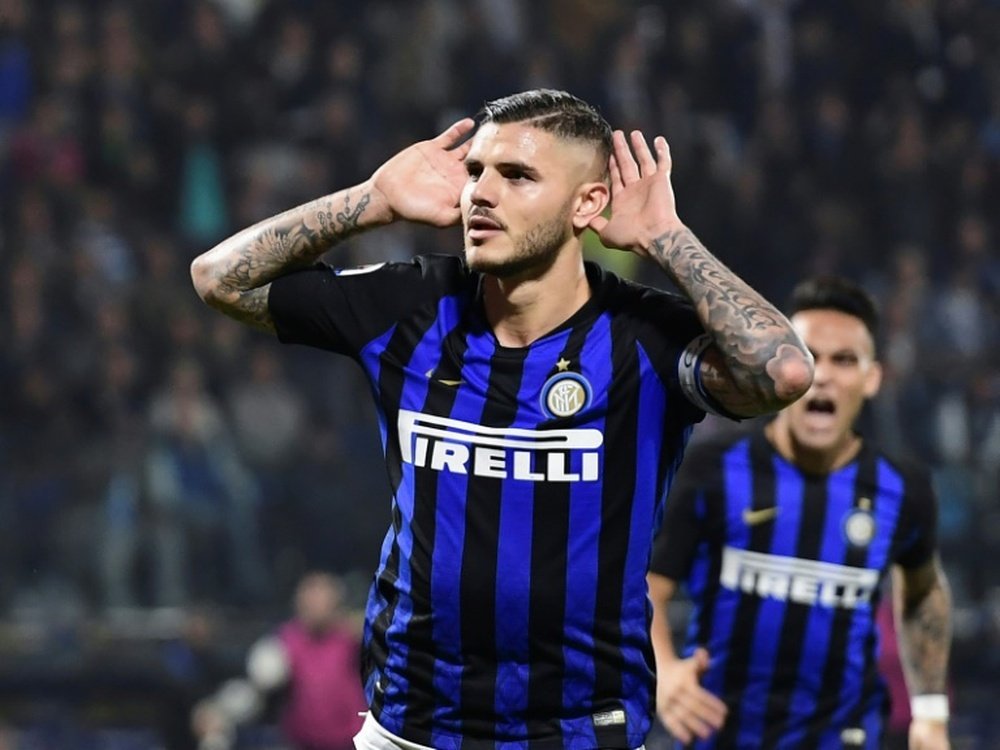Inter Milan captain Icardi commits his future to Inter. AFP
