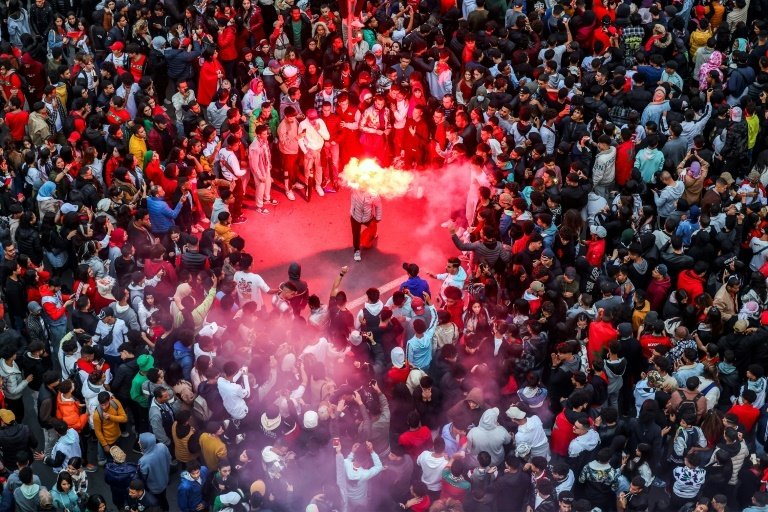 Morocco after beating Portugal. AFP