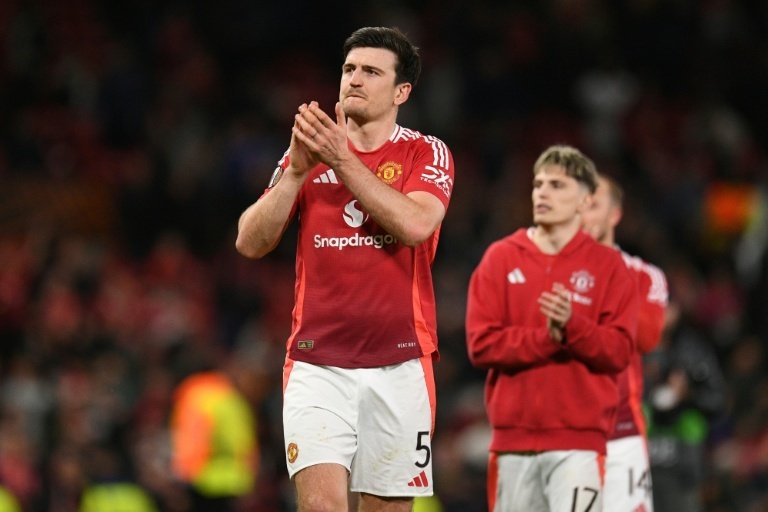 Maguire scored the winner for United against Lyon. AFP
