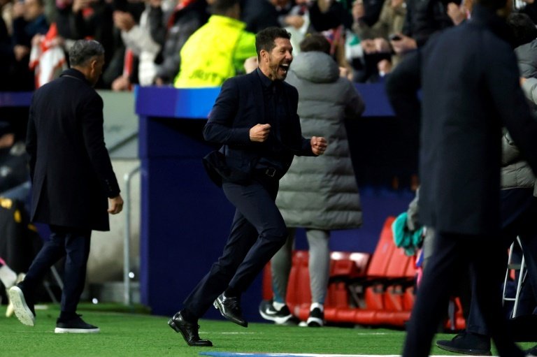 Simeone praised his sides intelligence in their comeback win over Leverkusen. AFP