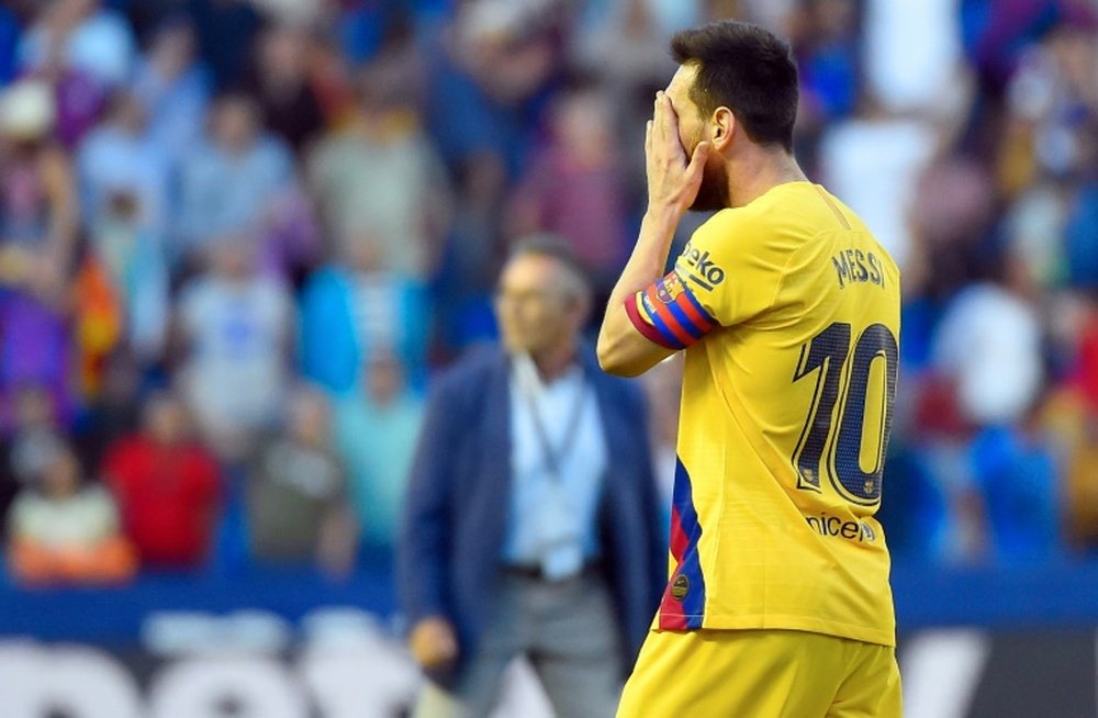 Lionel Messi scored his sixth goal in five games against Levante on Saturday. AFP