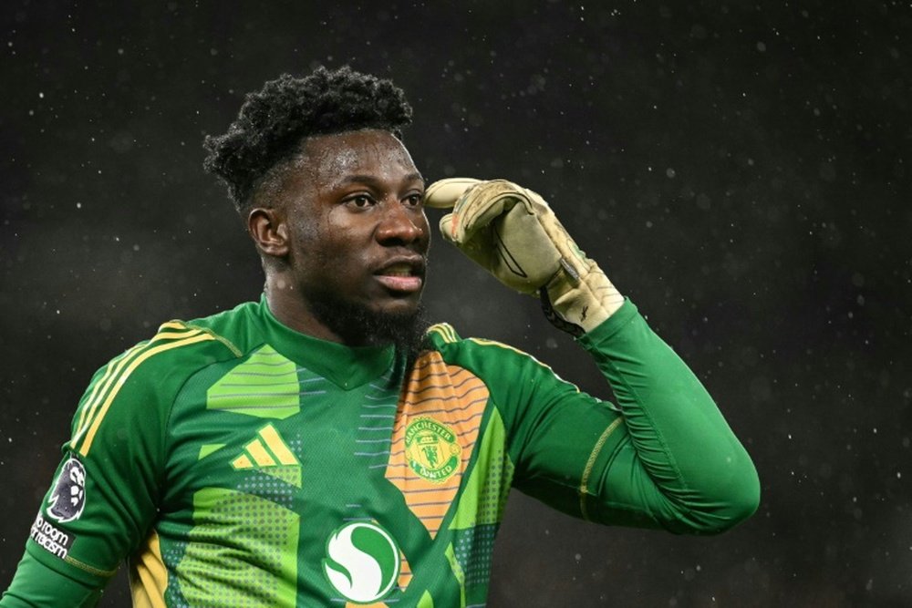 Andre Onana will be back in goal for Manchester United against Lyon. AFP