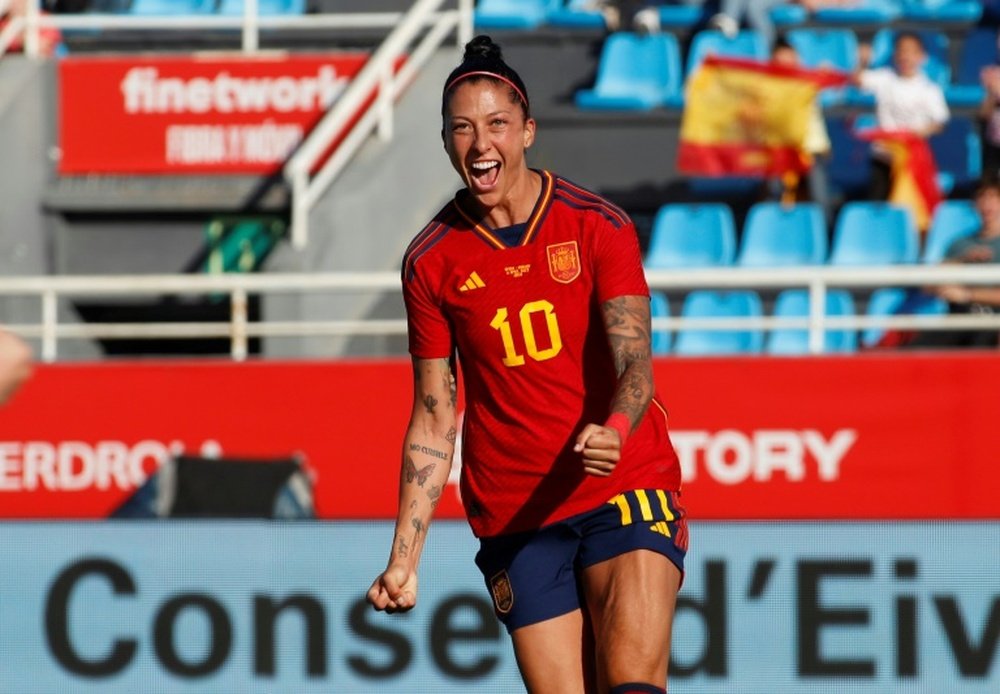 Hermoso struck on her first Spain appearance since the World Cup final. AFP