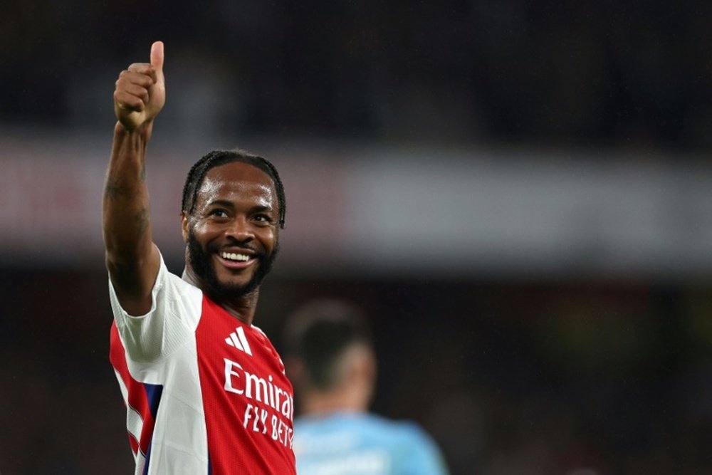 Arsenal's Raheem Sterling scored against Bolton on Wednesday. AFP