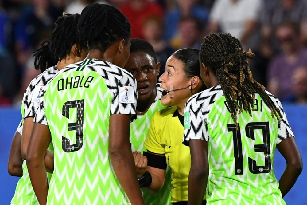 Nigeria were unhappy with VAR during the France game. AFP